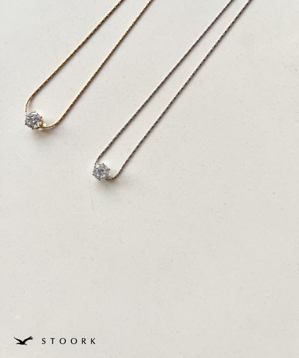 Simple Zircon Necklace - stoork
