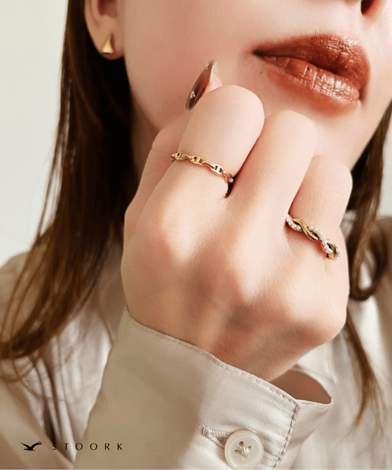Skinny Link Chain Ring - stoork