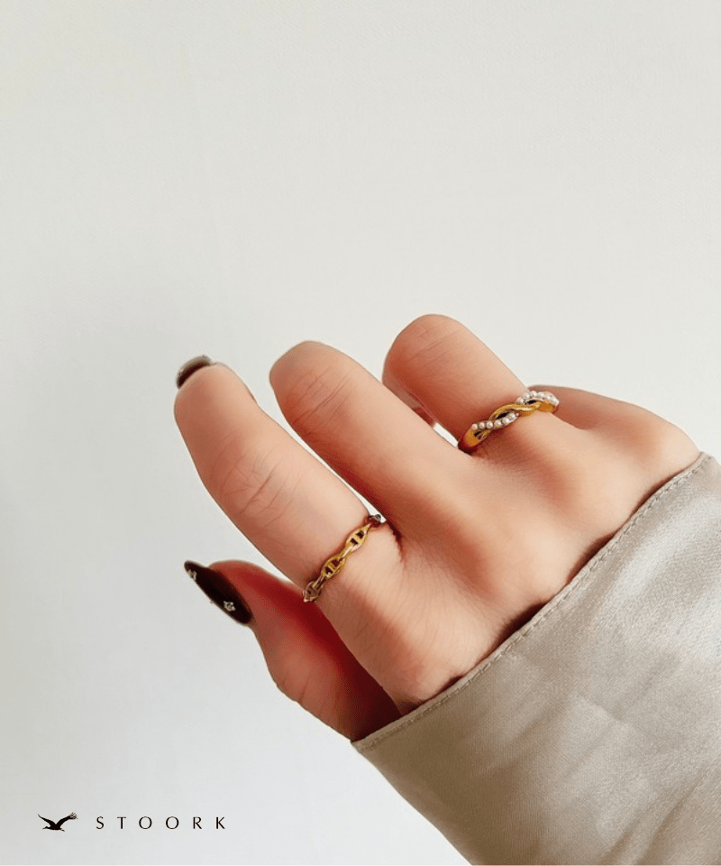 Skinny Link Chain Ring - stoork