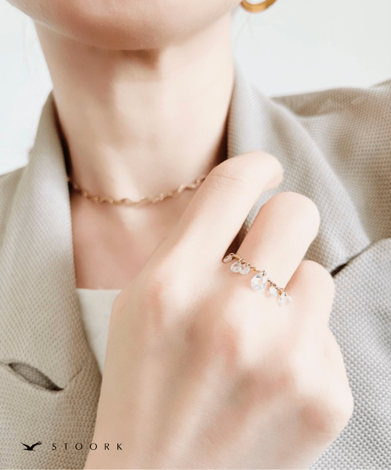 Slider Crystal Ring - stoork