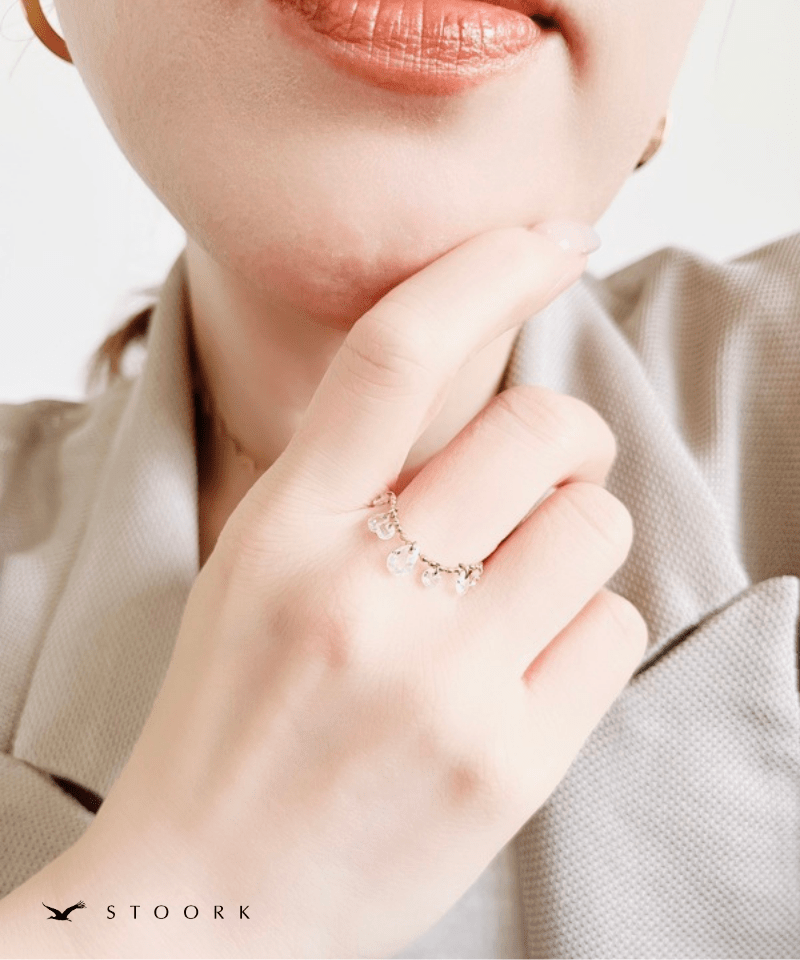 Slider Crystal Ring - stoork