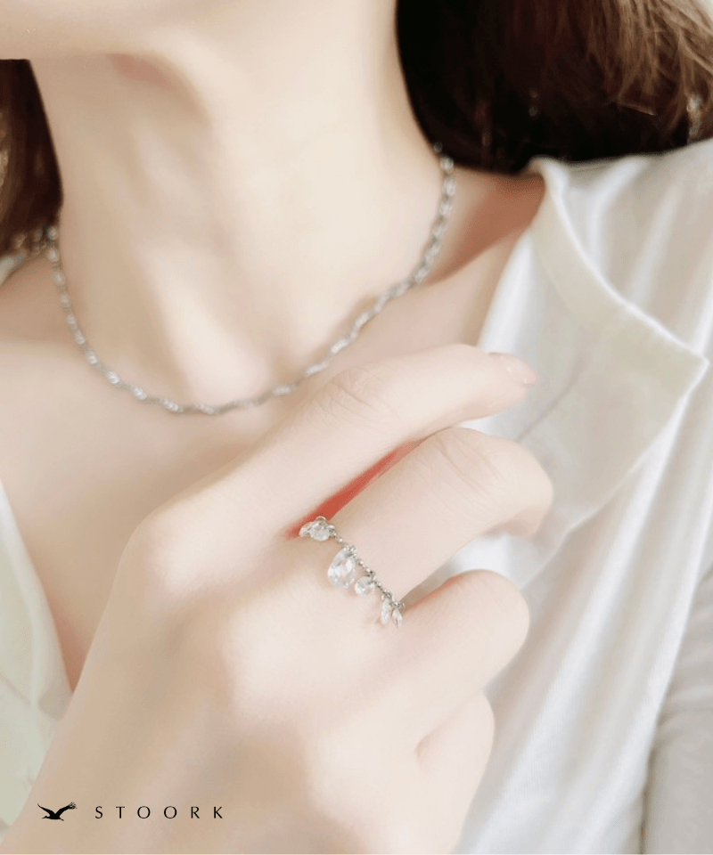 Slider Crystal Ring - stoork