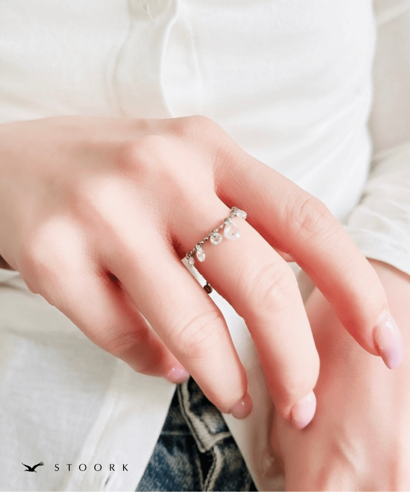 Slider Crystal Ring - stoork