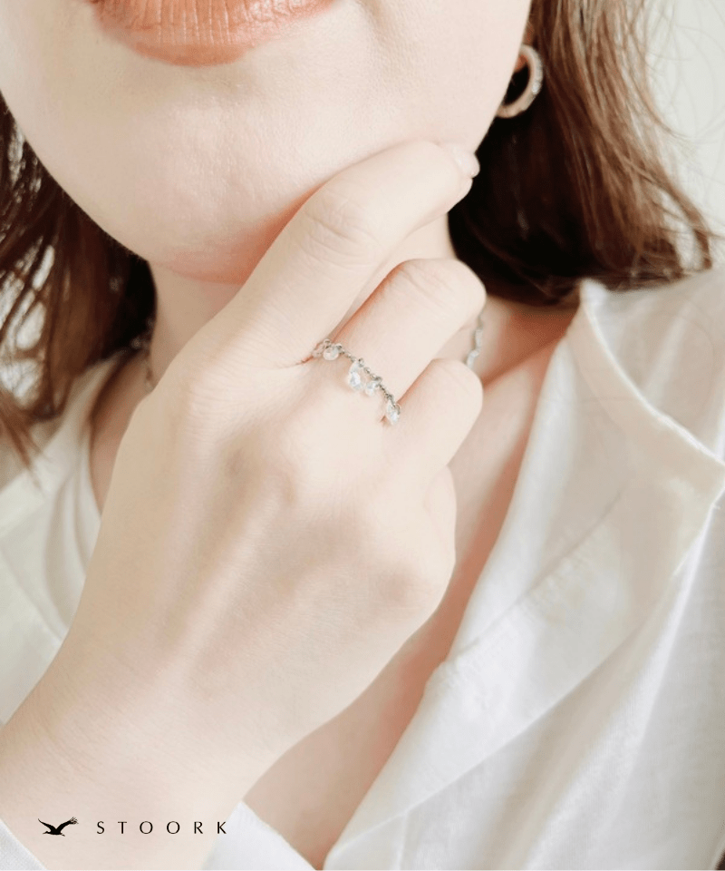Slider Crystal Ring - stoork