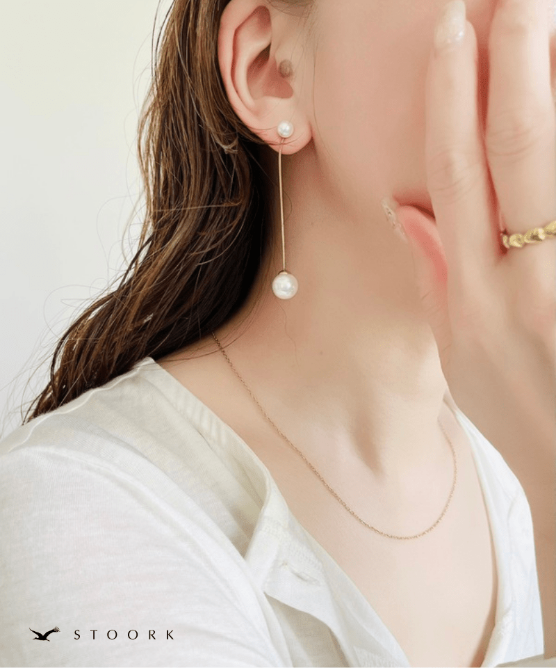 Snake Chain Pearl Pierce - stoork