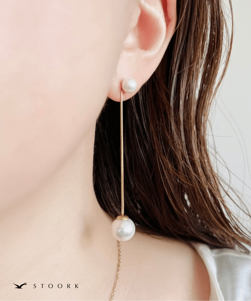 Snake Chain Pearl Pierce - stoork