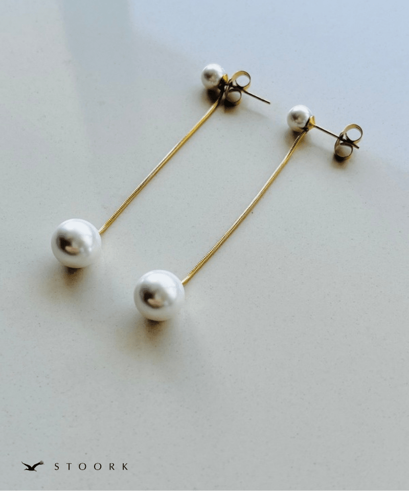 Snake Chain Pearl Pierce - stoork