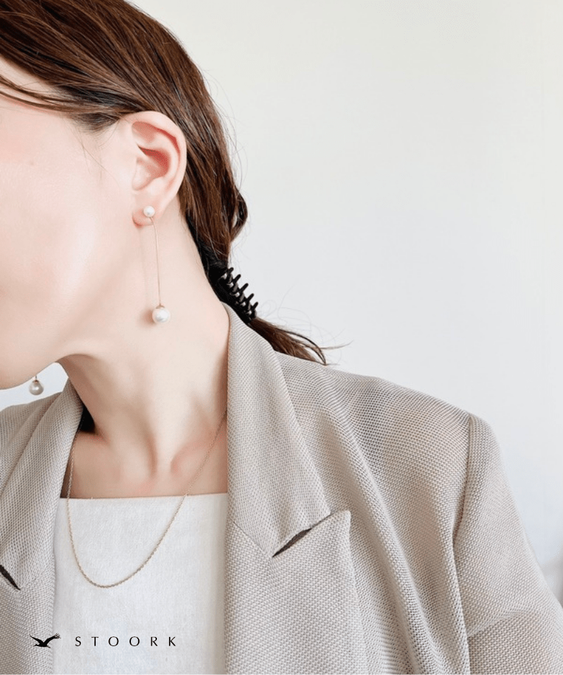 Snake Chain Pearl Pierce - stoork