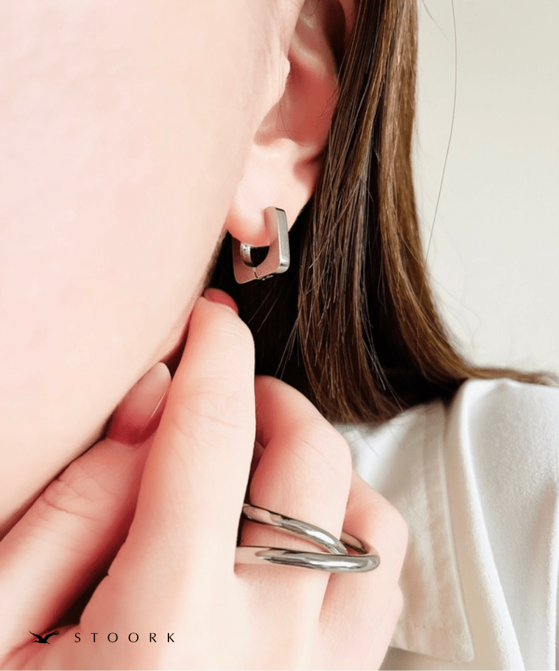 Soft Square Hoop Pierce - stoork