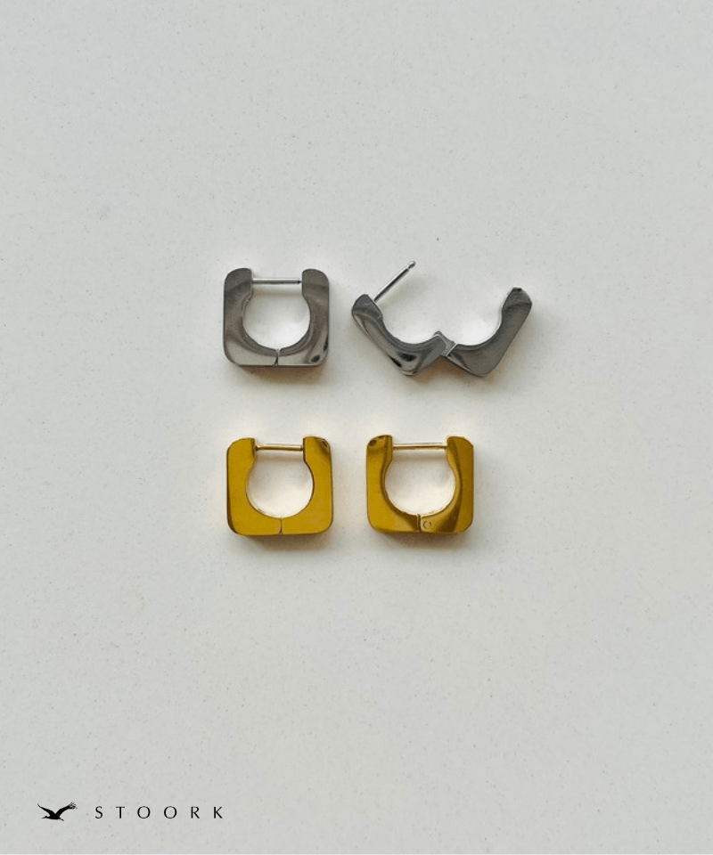 Soft Square Hoop Pierce - stoork