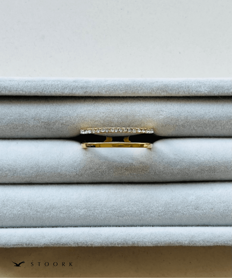 Square Double Line Ring - stoork