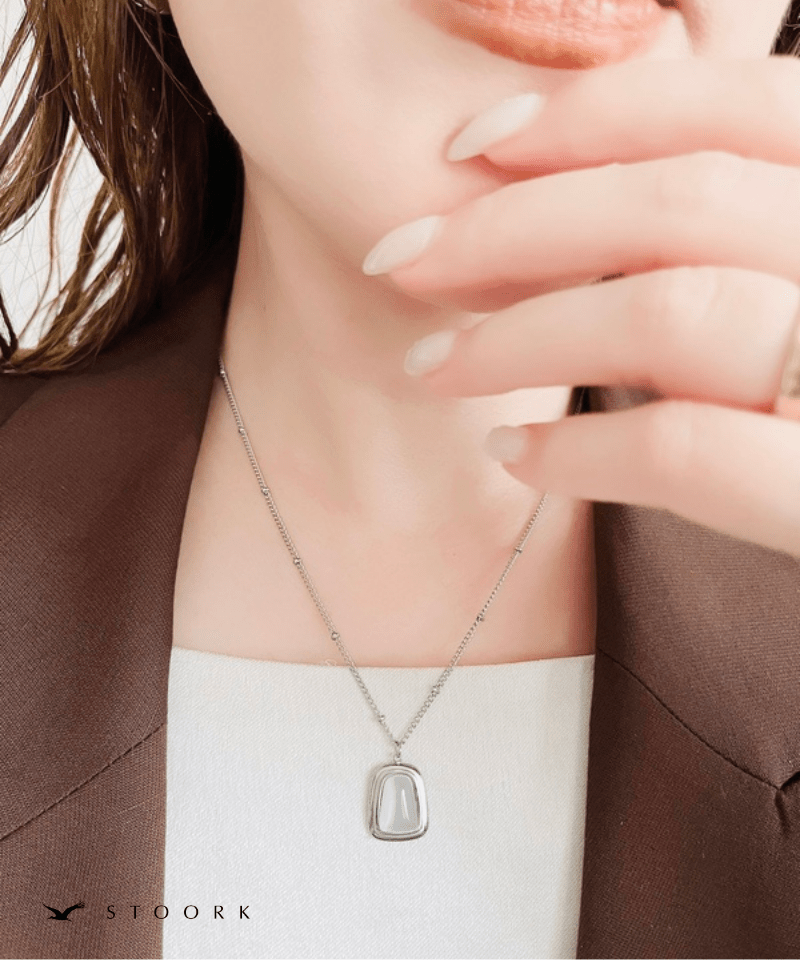 Square Stone Necklace - stoork