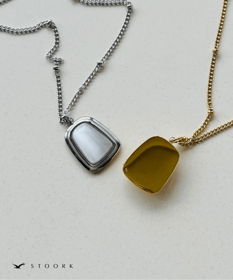 Square Stone Necklace - stoork