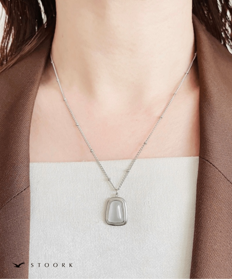 Square Stone Necklace - stoork