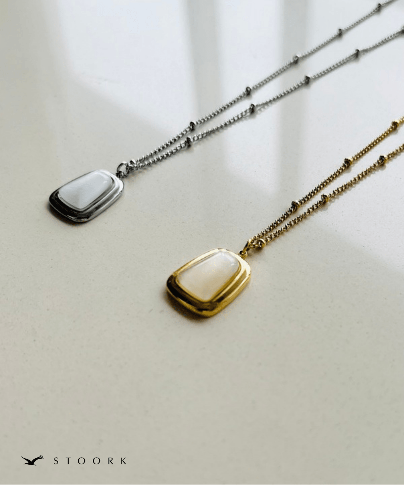 Square Stone Necklace - stoork