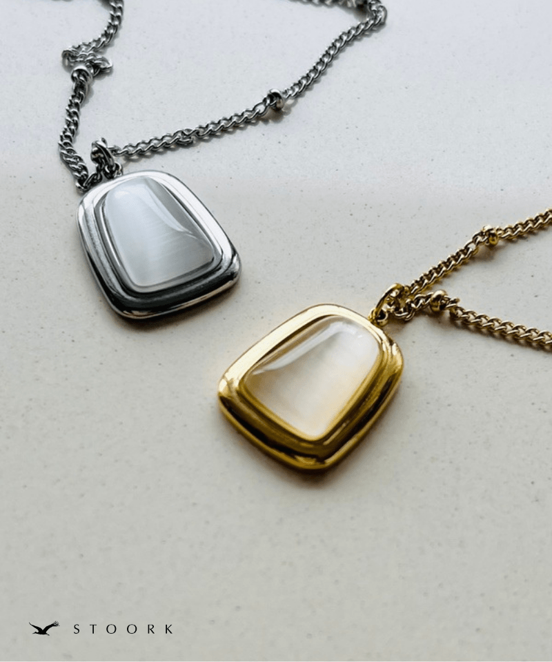 Square Stone Necklace - stoork