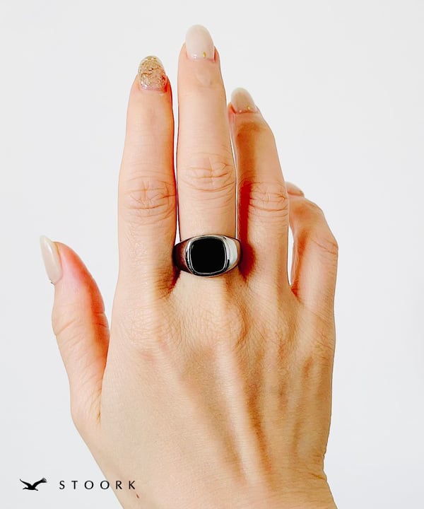 【再入荷】Square Stone Ring - stoork