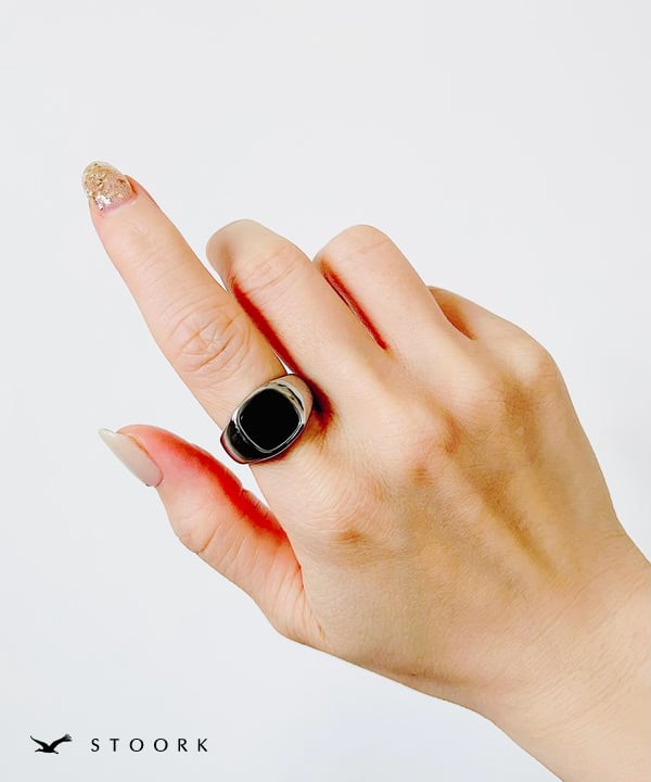 【再入荷】Square Stone Ring - stoork