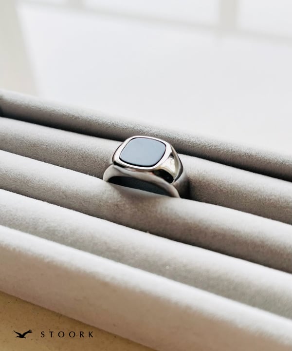 【再入荷】Square Stone Ring - stoork