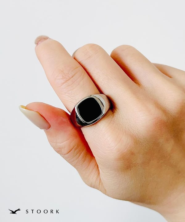 【再入荷】Square Stone Ring - stoork