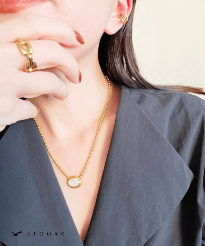 Stone Top Ball Necklace - stoork