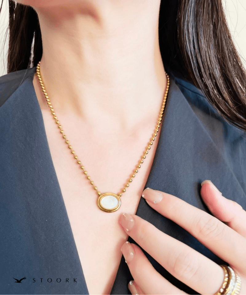 Stone Top Ball Necklace - stoork