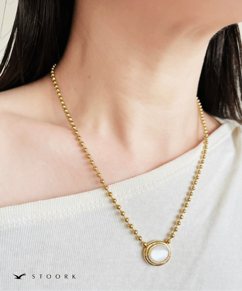 Stone Top Ball Necklace - stoork