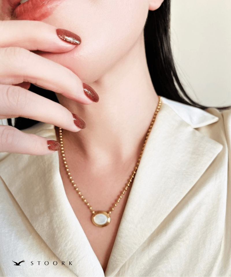 Stone Top Ball Necklace - stoork