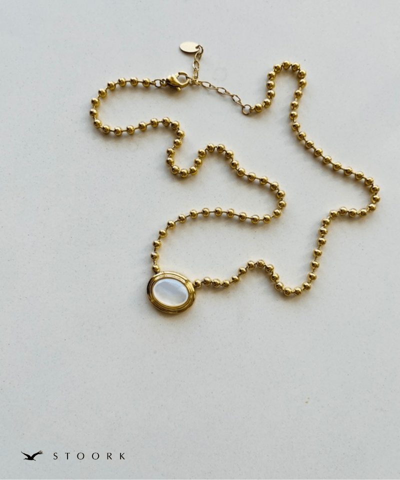 Stone Top Ball Necklace - stoork