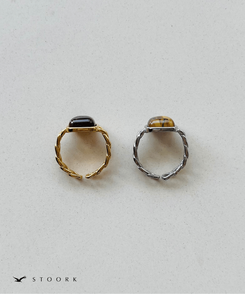 Tiger Eye Chain Ring - stoork