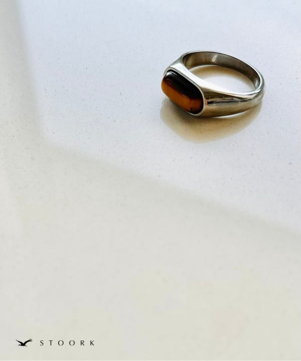 【再入荷】Tiger Eye Oval Ring - stoork