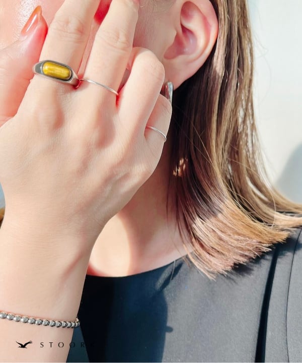 【再入荷】Tiger Eye Oval Ring - stoork