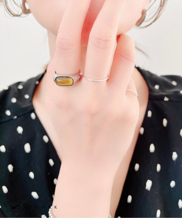 【再入荷】Tiger Eye Oval Ring - stoork