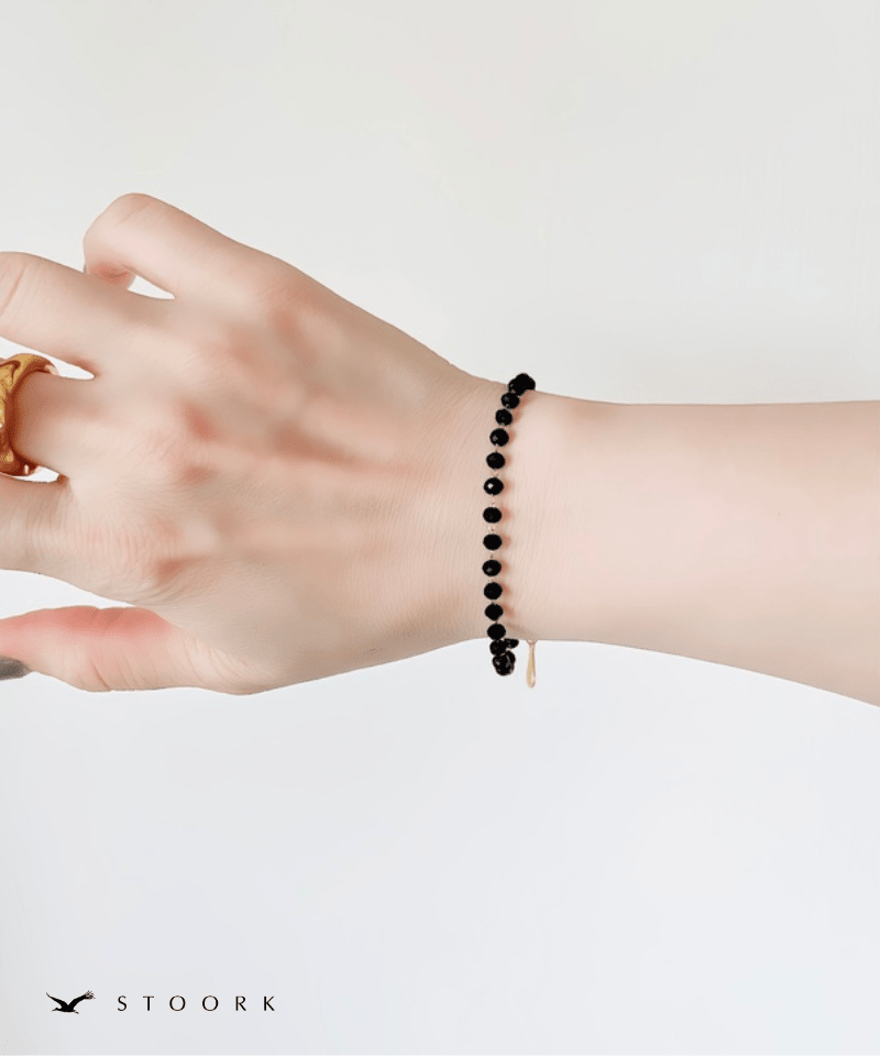 Tiny Black Beads Bracelet - stoork