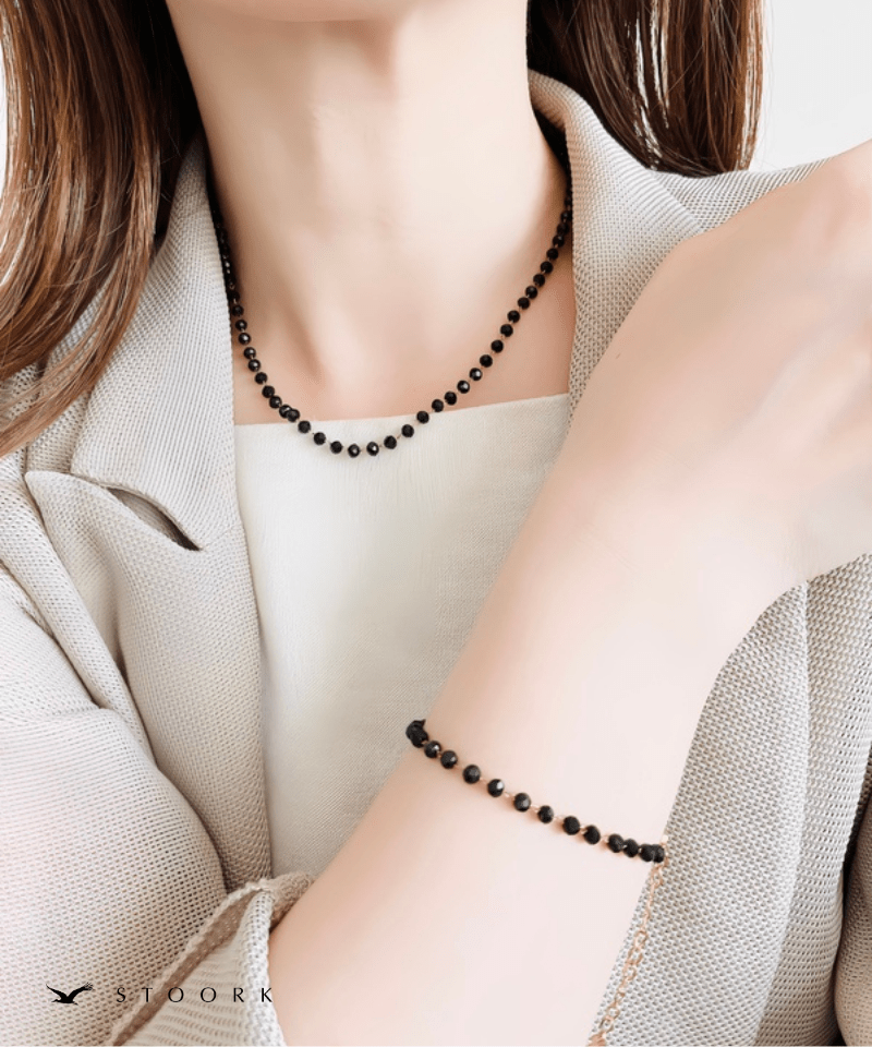 Tiny Black Beads Necklace - stoork