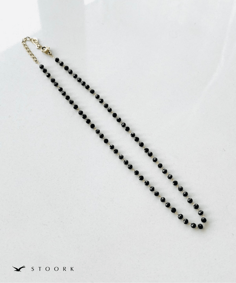 Tiny Black Beads Necklace - stoork