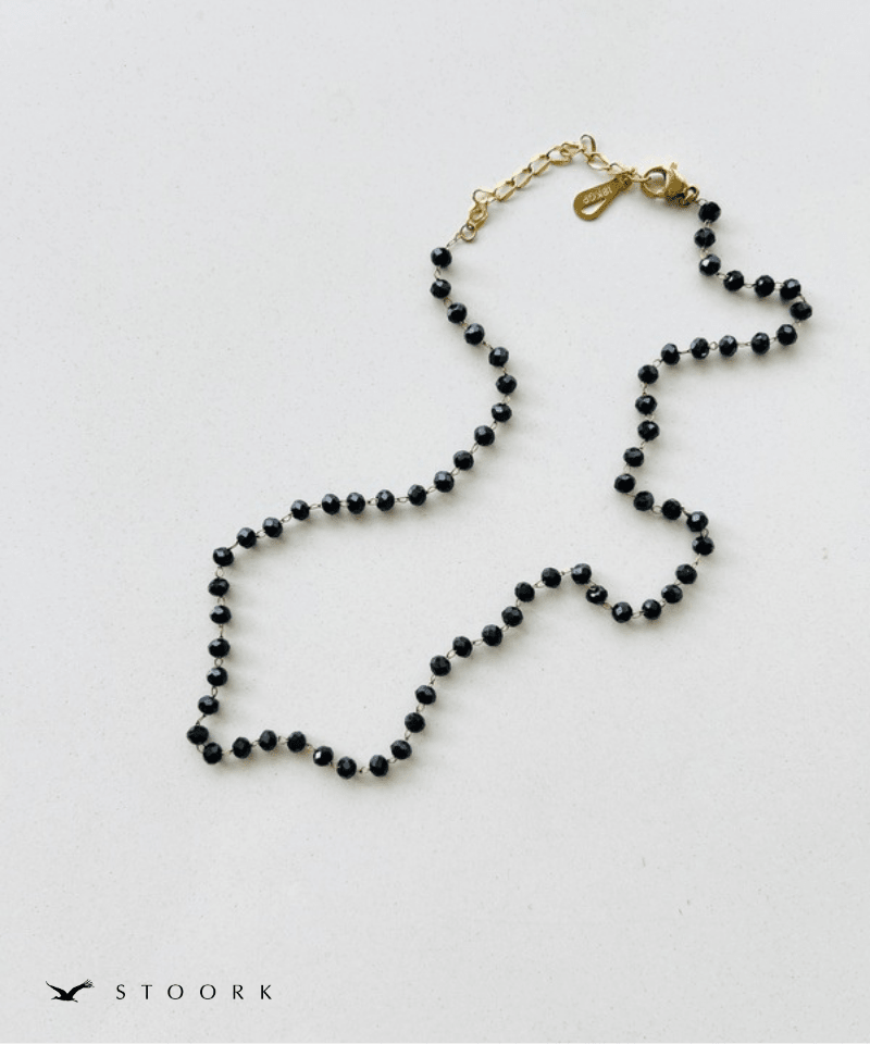 Tiny Black Beads Necklace - stoork