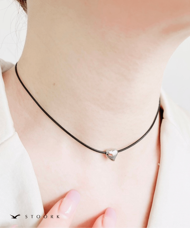 Tiny Heart Code Necklace - stoork