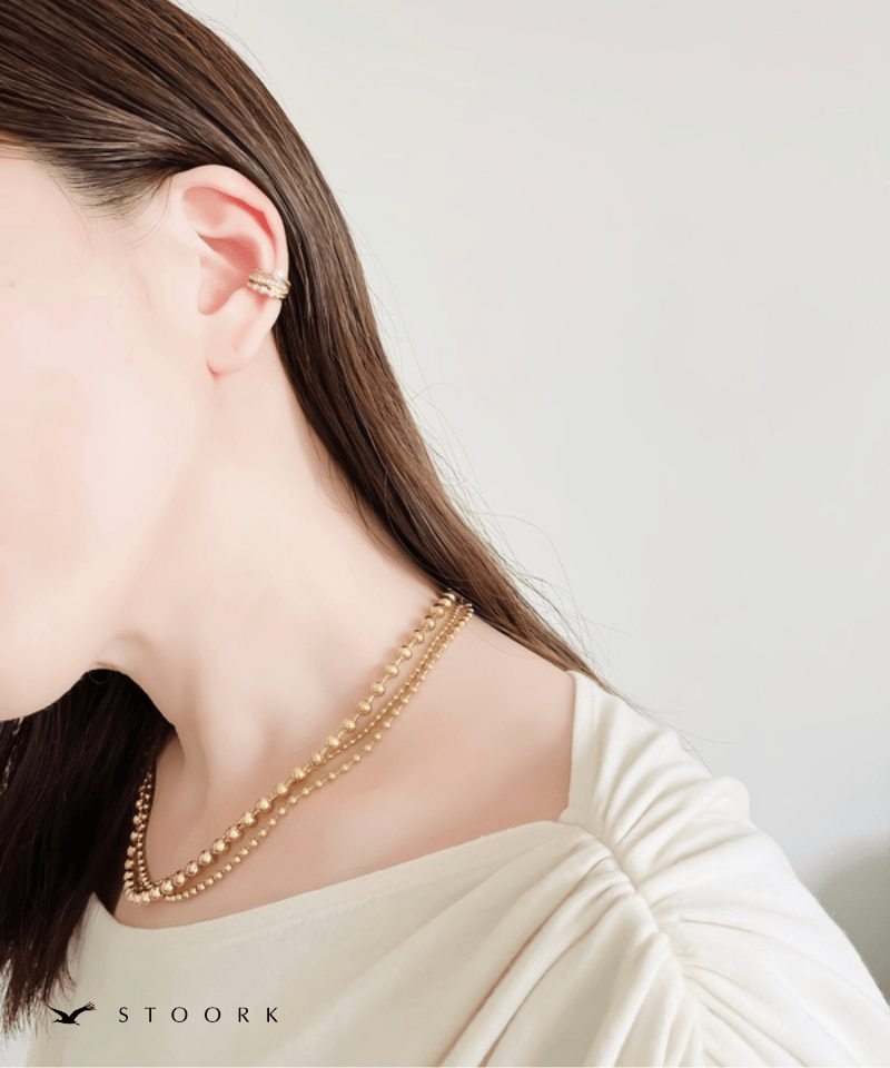 Triple Line Pearl Ear Cuff - stoork