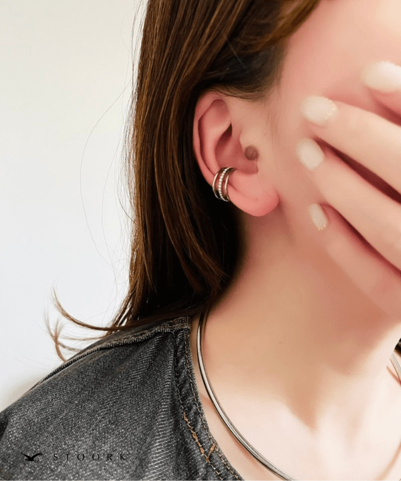 Triple Line Zircon Ear Cuff - stoork