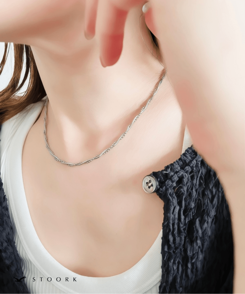 Twist Ball Line Necklace - stoork