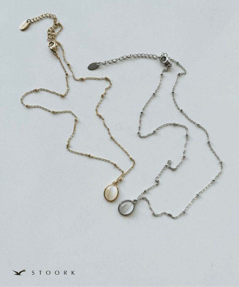 White Stone Station Necklace - stoork