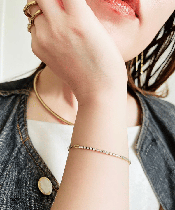 Zircon Chain Bracelet - stoork