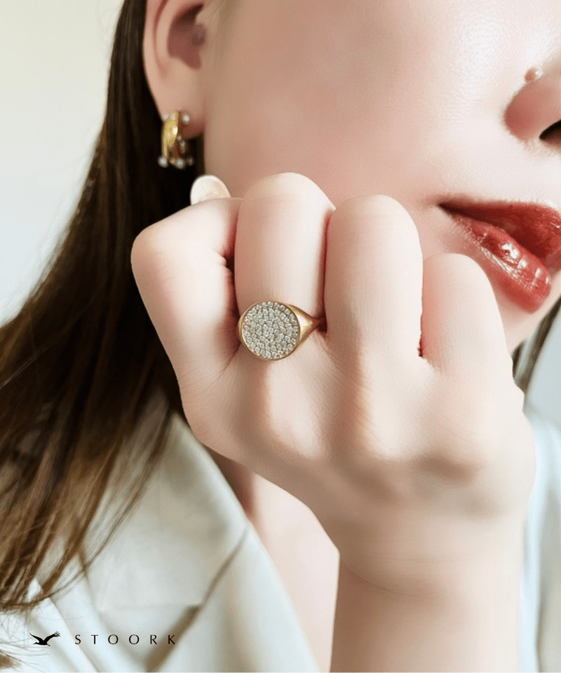 Zircon Circle Ring - stoork