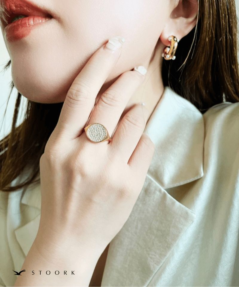 Zircon Circle Ring - stoork