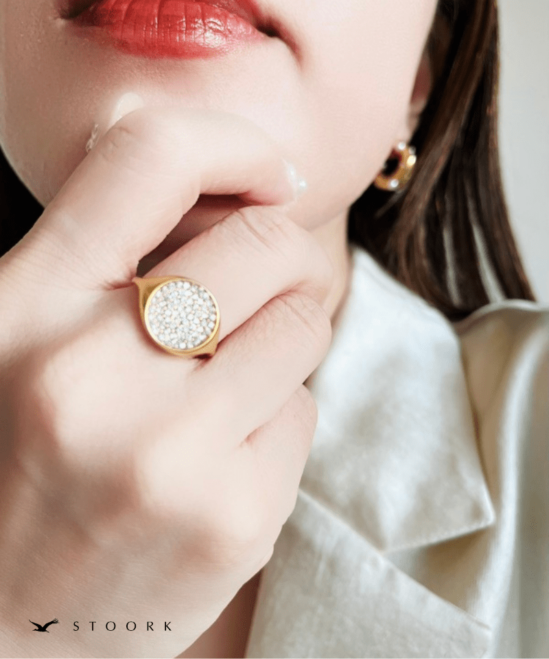 Zircon Circle Ring - stoork