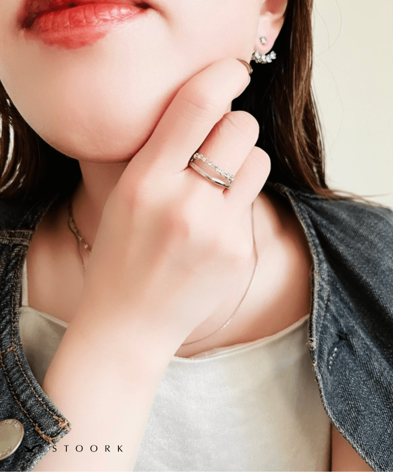 Zircon Double Line Ring - stoork