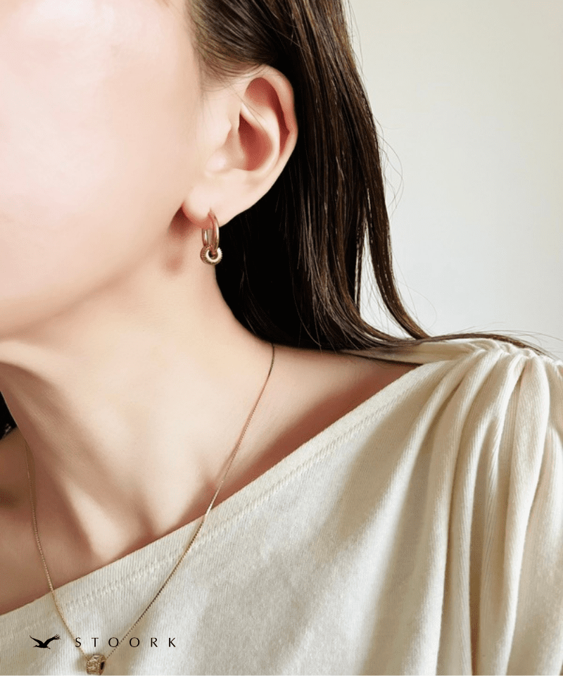 Zircon Ring Hoop Pierce - stoork