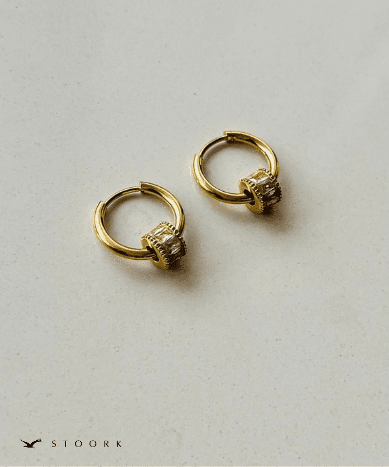 Zircon Ring Hoop Pierce - stoork