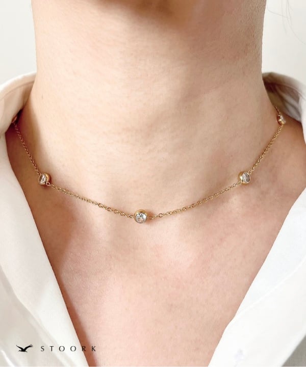 Zircon Station Necklace - stoork